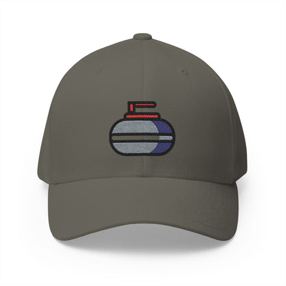 Curling Stone Emoji Olive Cap – Premium by Capmoji