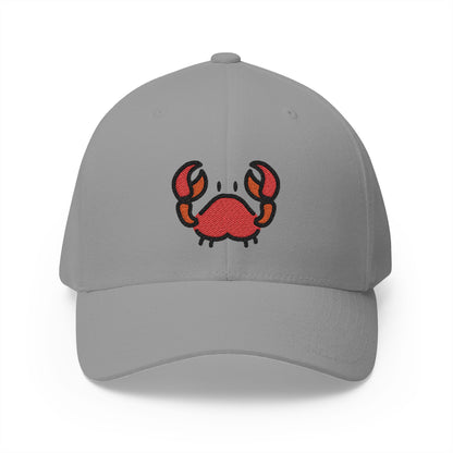 Crab Emoji Grey Cap – Premium by Capmoji