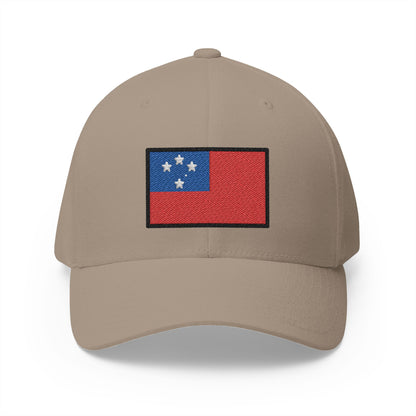 Flag: Samoa Emoji Khaki Cap – Premium by Capmoji