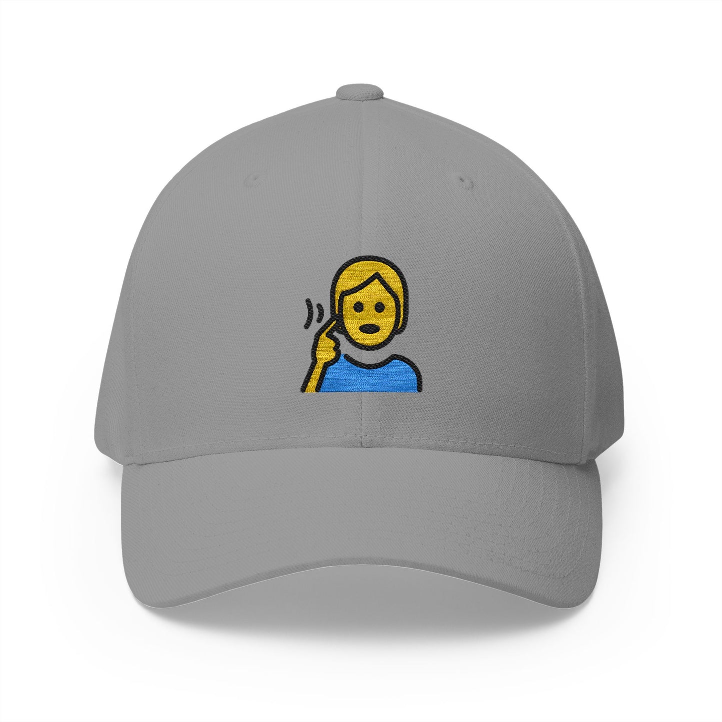 Deaf Person Emoji Grey Cap – Premium by Capmoji