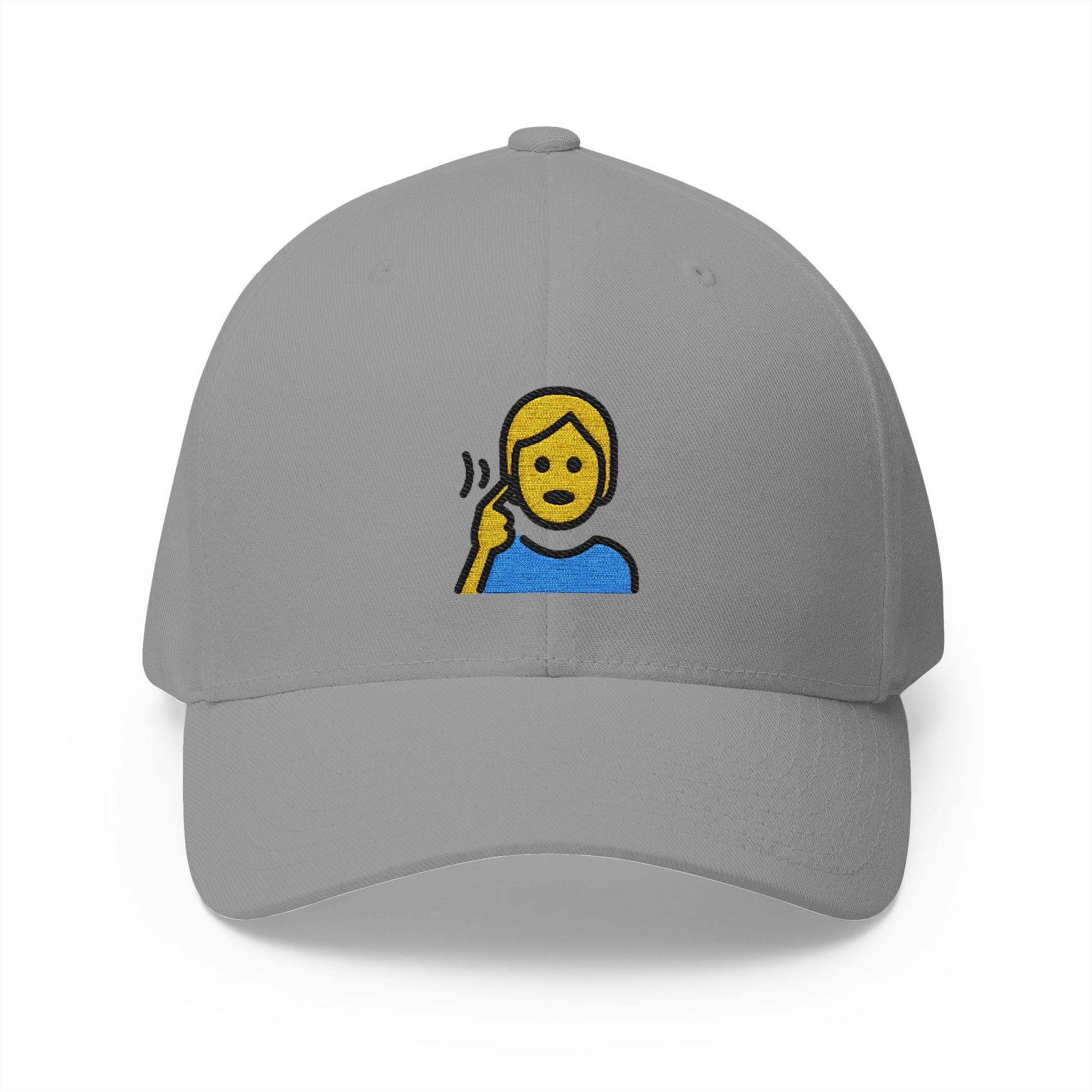 Deaf Person Emoji Grey Cap – Premium by Capmoji