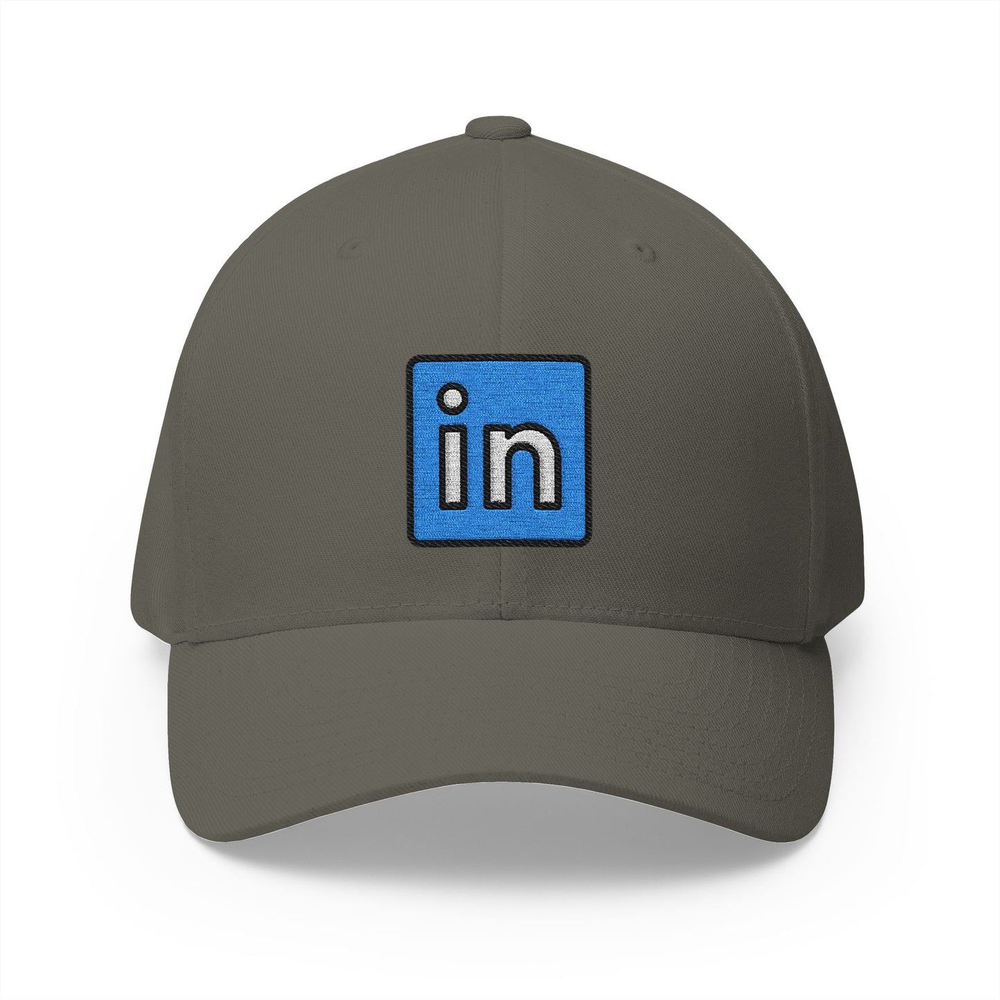 Linkedin Emoji Olive Cap – Premium by Capmoji