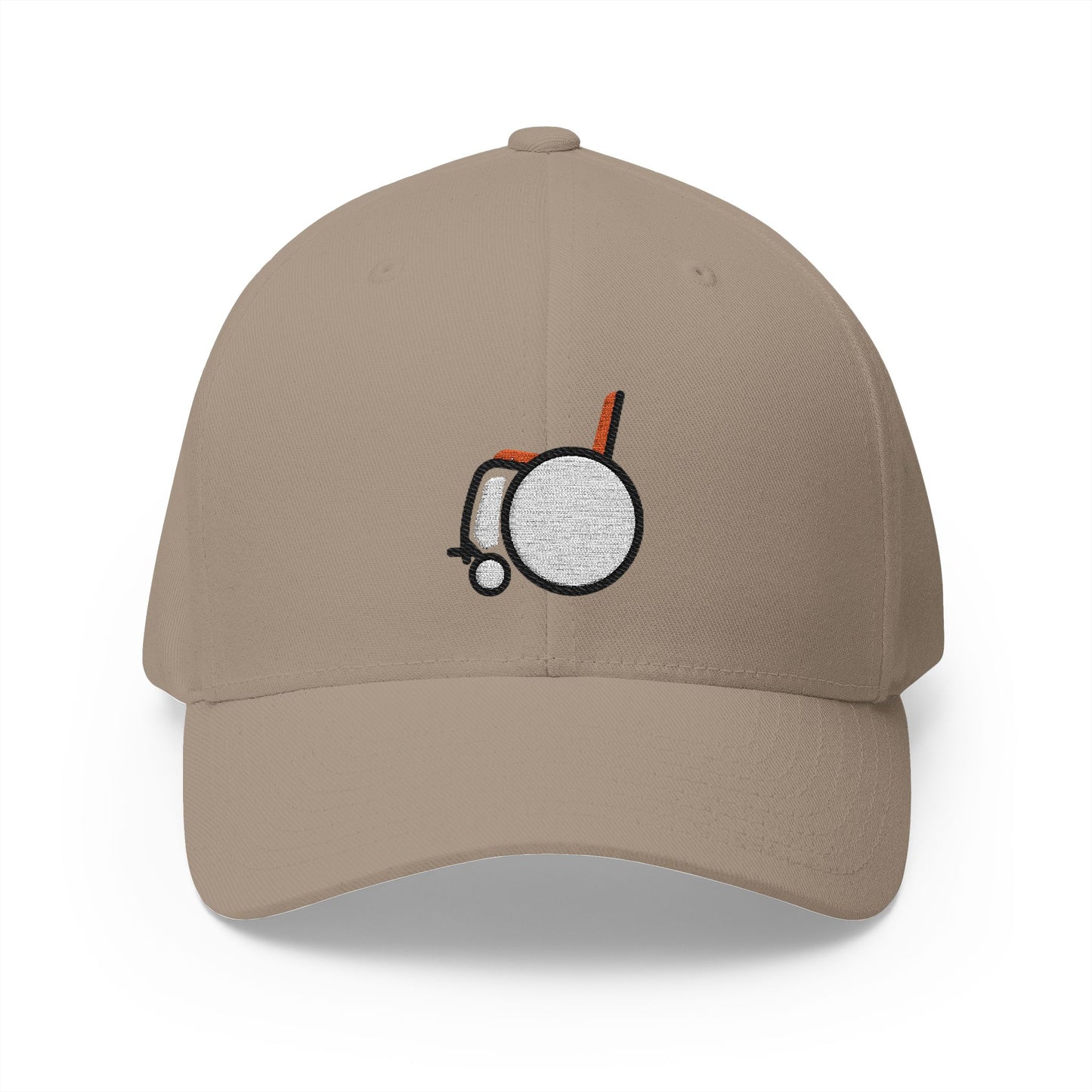 Manual Wheelchair Emoji Khaki Cap – Premium by Capmoji