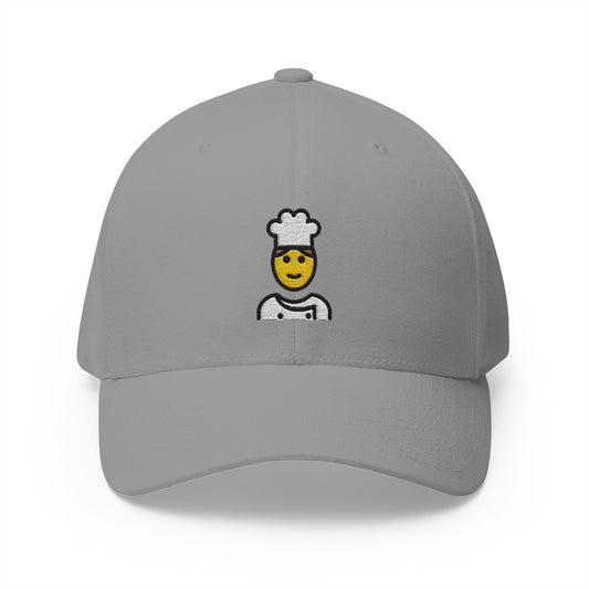 Man Cook Emoji Grey Cap – Premium by Capmoji