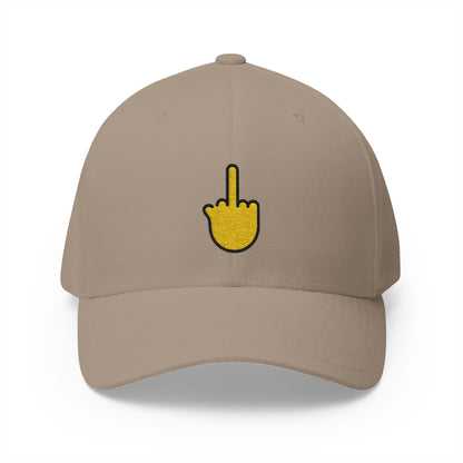 Middle Finger Emoji Khaki Cap – Premium by Capmoji