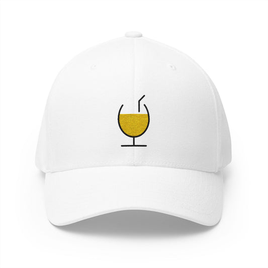Tropical Drink Emoji White Cap – Premium by Capmoji