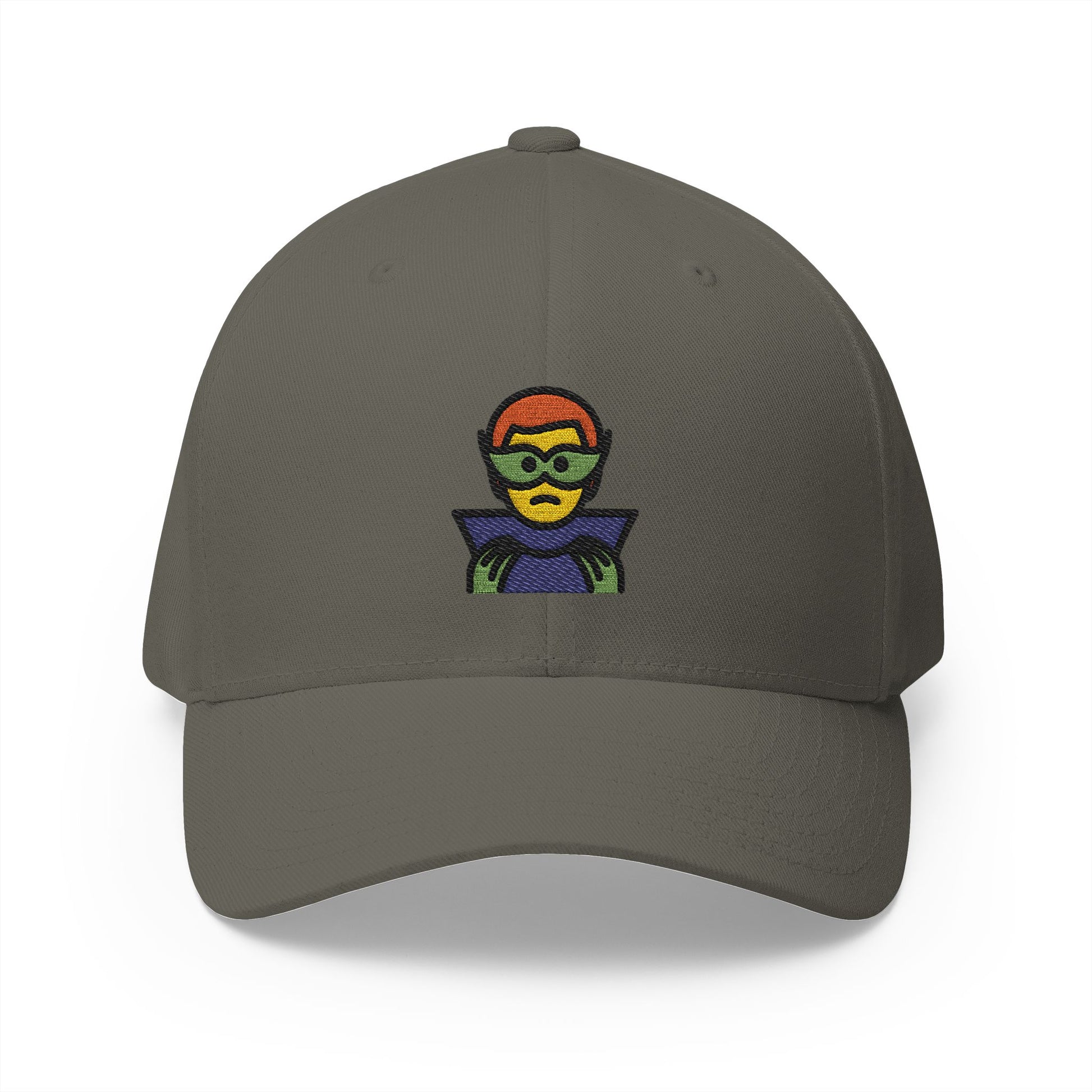 Man Supervillain Emoji Olive Cap – Premium by Capmoji