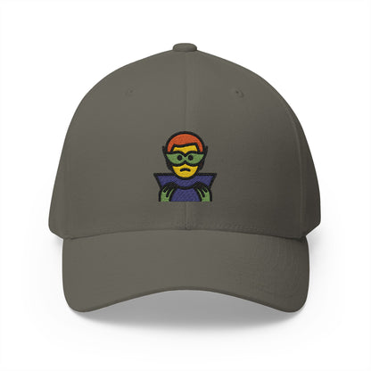 Man Supervillain Emoji Olive Cap – Premium by Capmoji