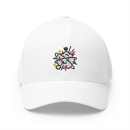 Fight Cloud Emoji White Cap – Premium by Capmoji