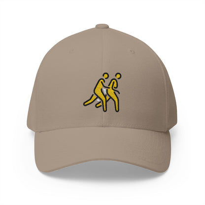 Evacuate Emoji Khaki Cap – Premium by Capmoji