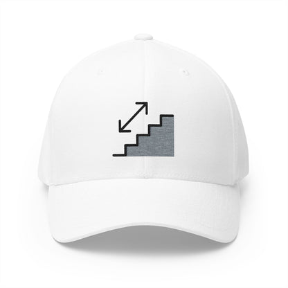 Stairway Emoji White Cap – Premium by Capmoji
