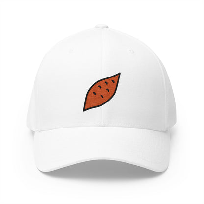 Roasted Sweet Potato Emoji White Cap – Premium by Capmoji