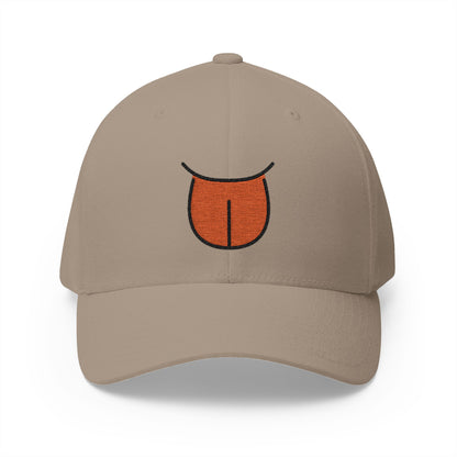 Tongue Emoji Khaki Cap – Premium by Capmoji