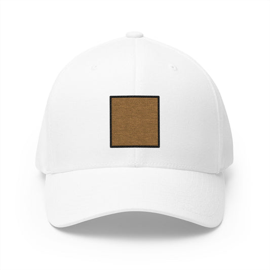 Brown Square Emoji White Cap – Premium by Capmoji