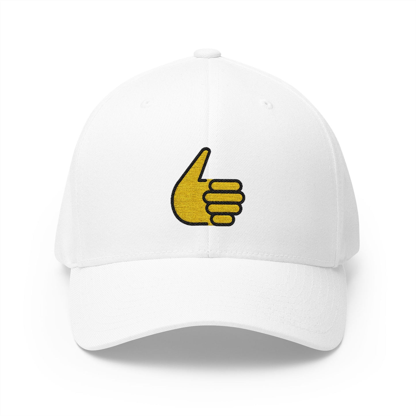Thumbs Up Emoji White Cap – Premium by Capmoji