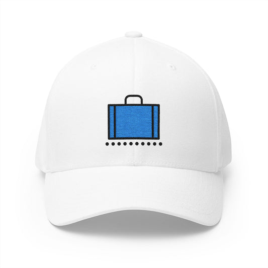 Baggage Claim Emoji White Cap – Premium by Capmoji