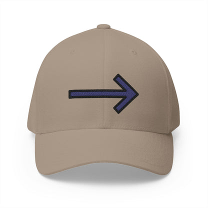 Right Arrow Emoji Khaki Cap – Premium by Capmoji