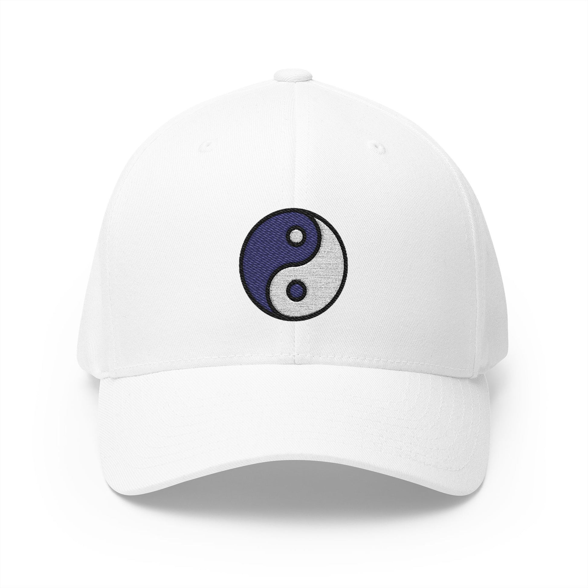 Yin Yang Emoji White Cap – Premium by Capmoji