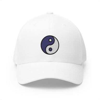 Yin Yang Emoji White Cap – Premium by Capmoji