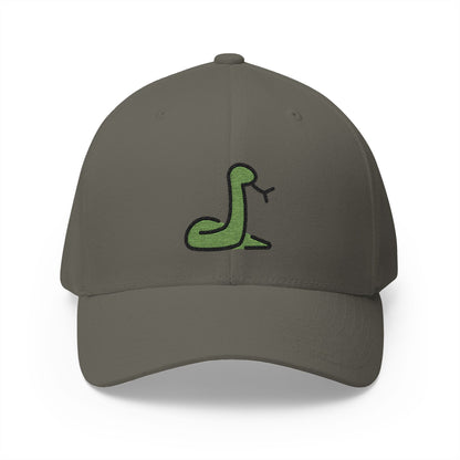 Snake Emoji Olive Cap – Premium by Capmoji
