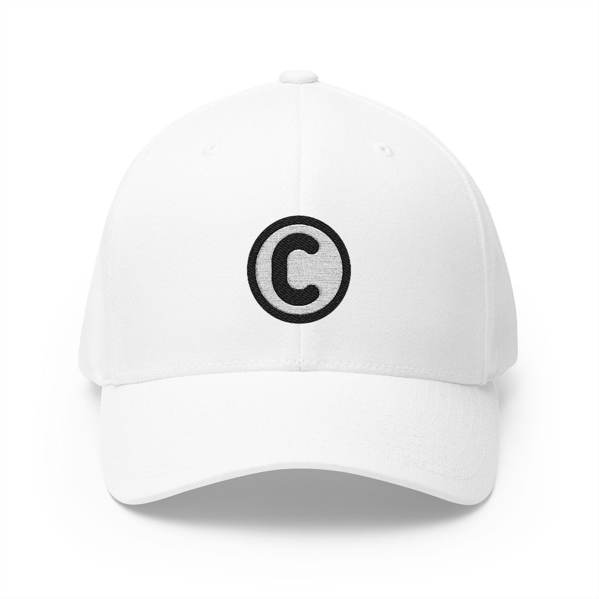 Copyright Emoji White Cap – Premium by Capmoji