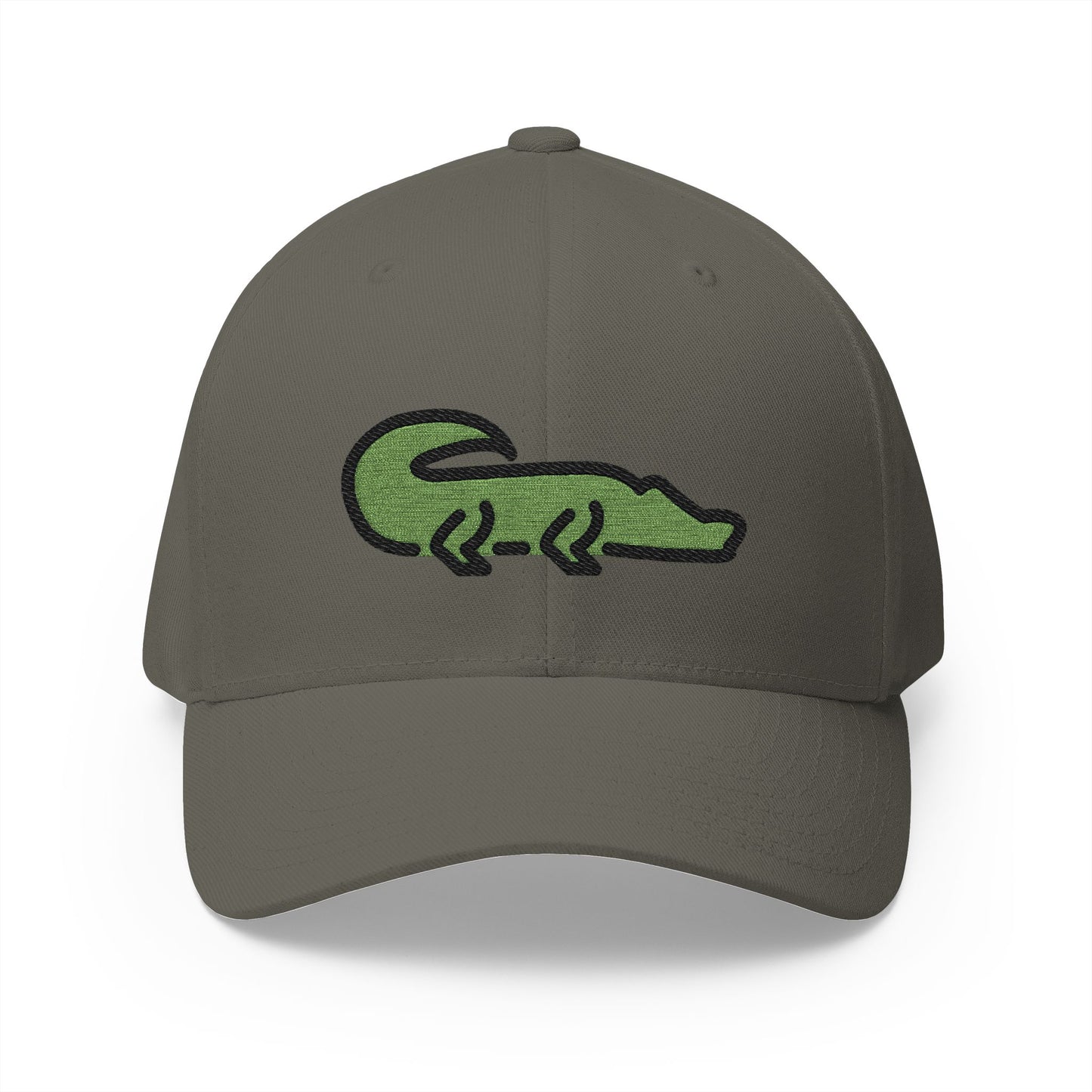 Crocodile Emoji Olive Cap – Premium by Capmoji