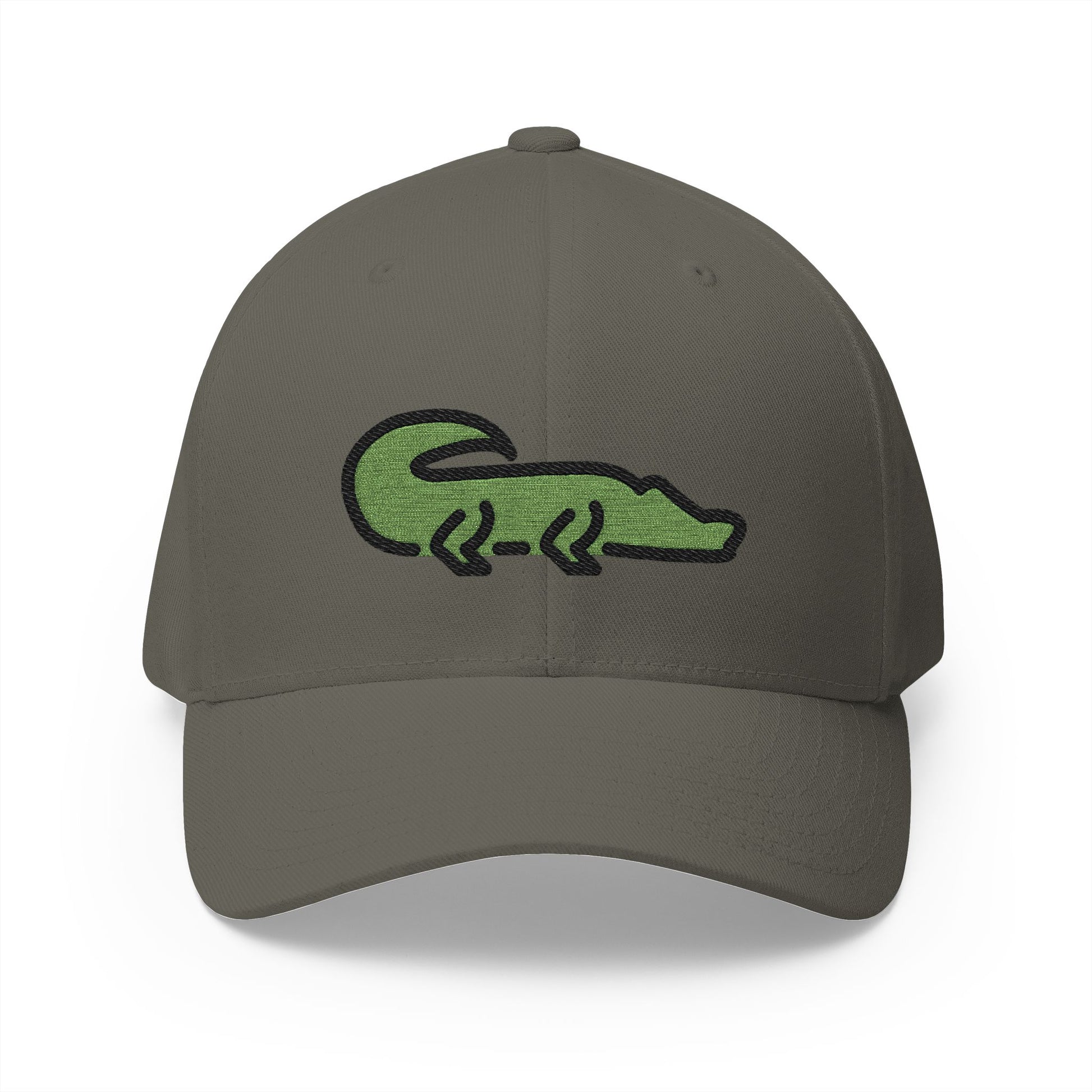 Crocodile Emoji Olive Cap – Premium by Capmoji