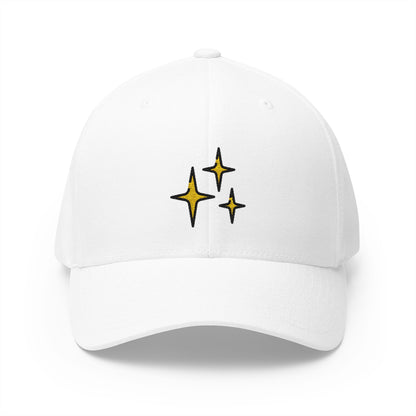Sparkles Emoji White Cap – Premium by Capmoji