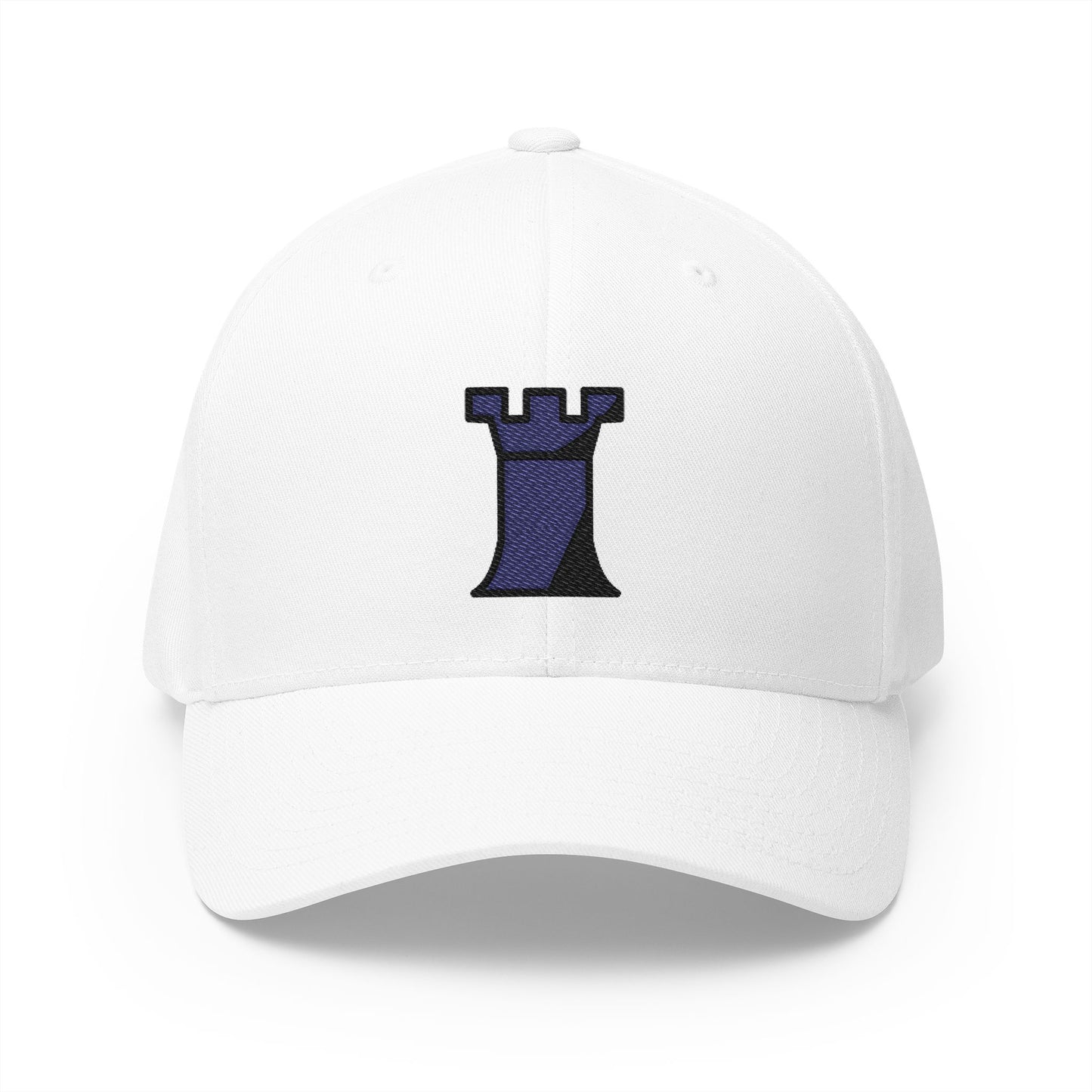 Black Chess Rook Emoji White Cap – Premium by Capmoji