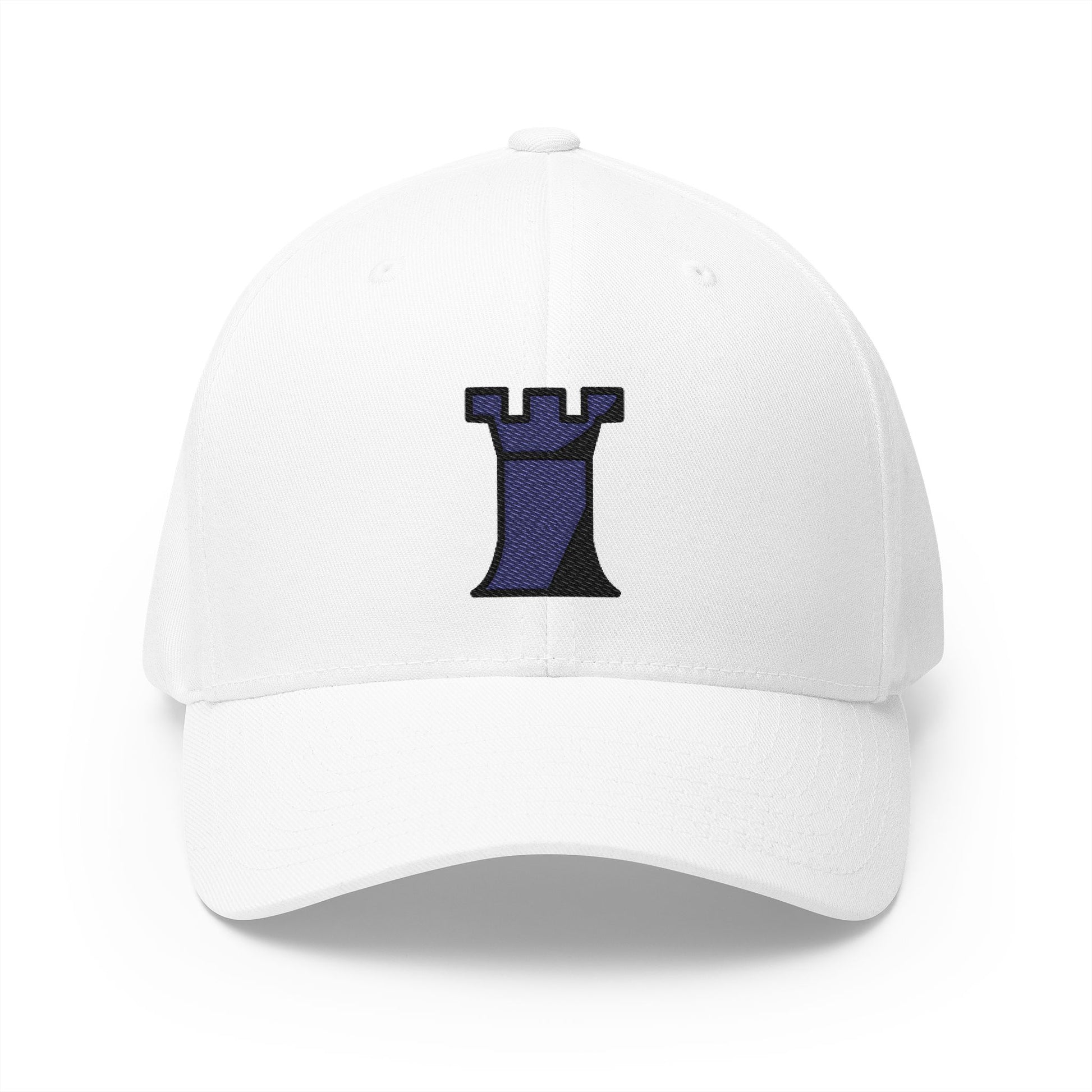 Black Chess Rook Emoji White Cap – Premium by Capmoji