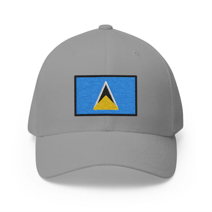 Flag: St. Lucia Emoji Grey Cap – Premium by Capmoji