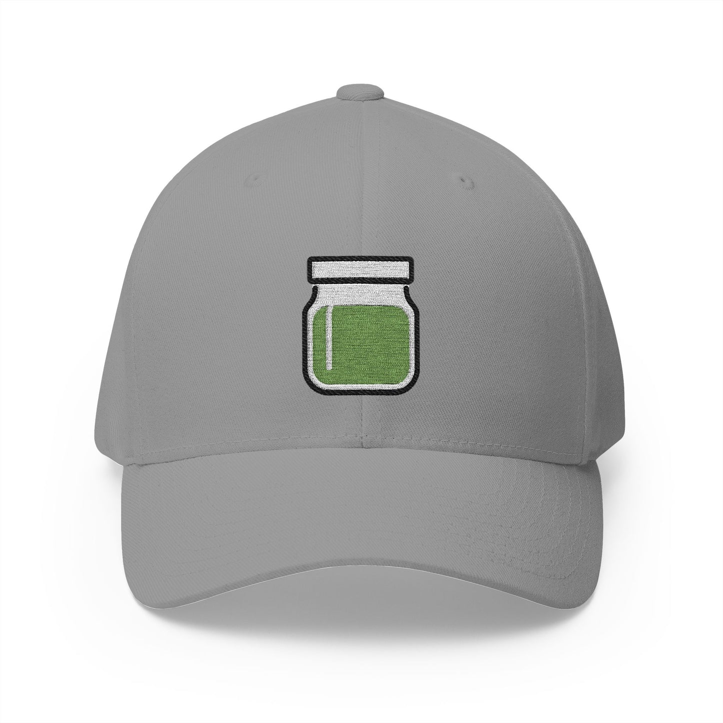 Jar With Green Content Emoji Grey Cap – Premium by Capmoji
