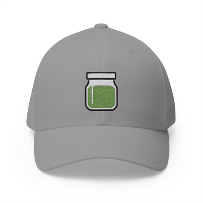 Jar With Green Content Emoji Grey Cap – Premium by Capmoji