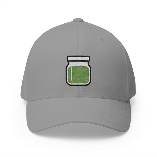 Jar With Green Content Emoji Grey Cap – Premium by Capmoji