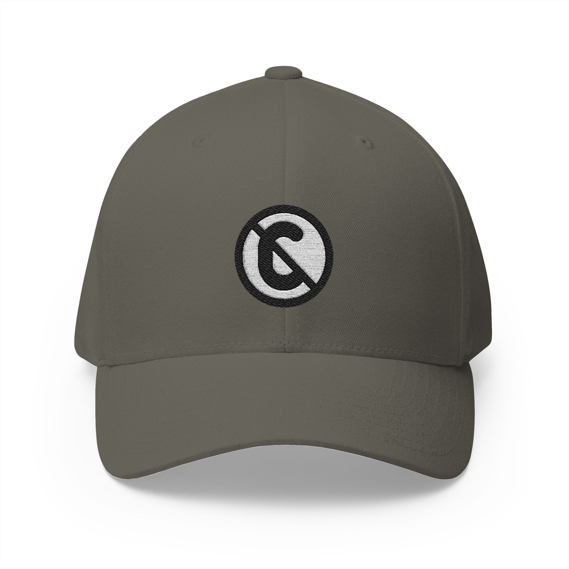 Circled C With Overlaid Backslash Emoji Olive Cap – Premium by Capmoji