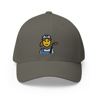 Woman Factory Worker Emoji Olive Cap – Premium by Capmoji