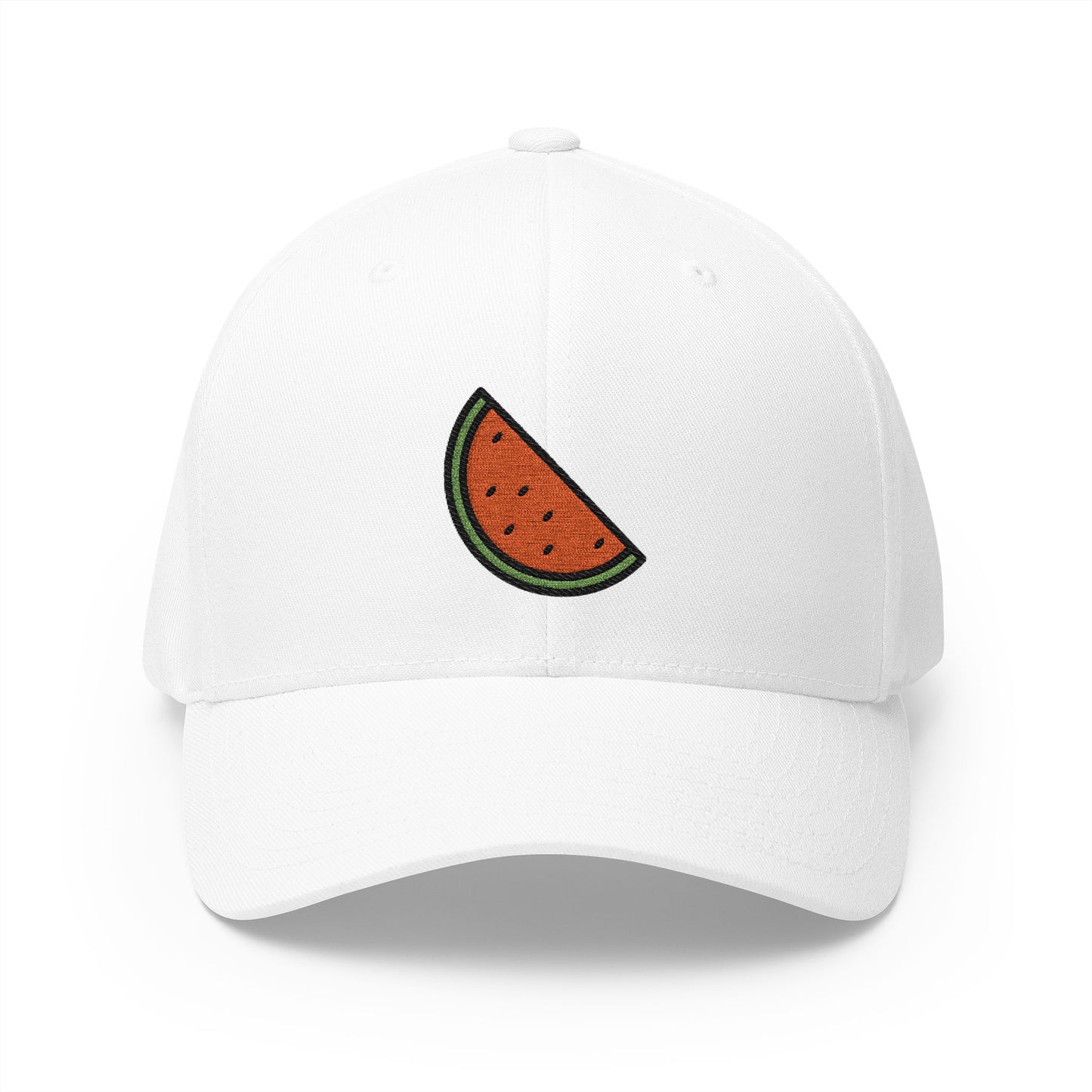 Watermelon Emoji White Cap – Premium by Capmoji