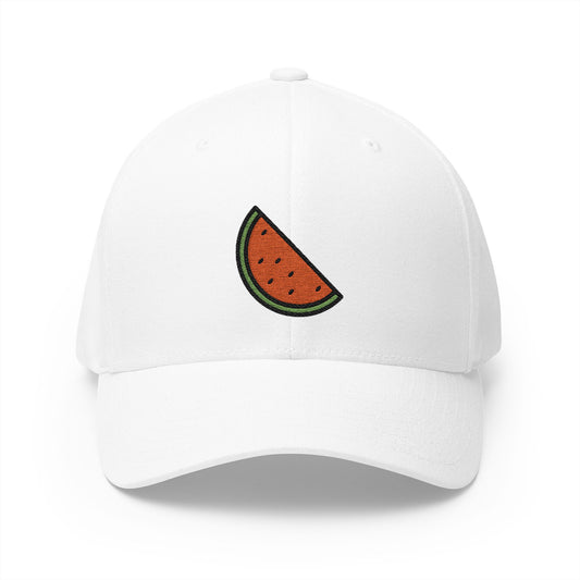 Watermelon Emoji White Cap – Premium by Capmoji