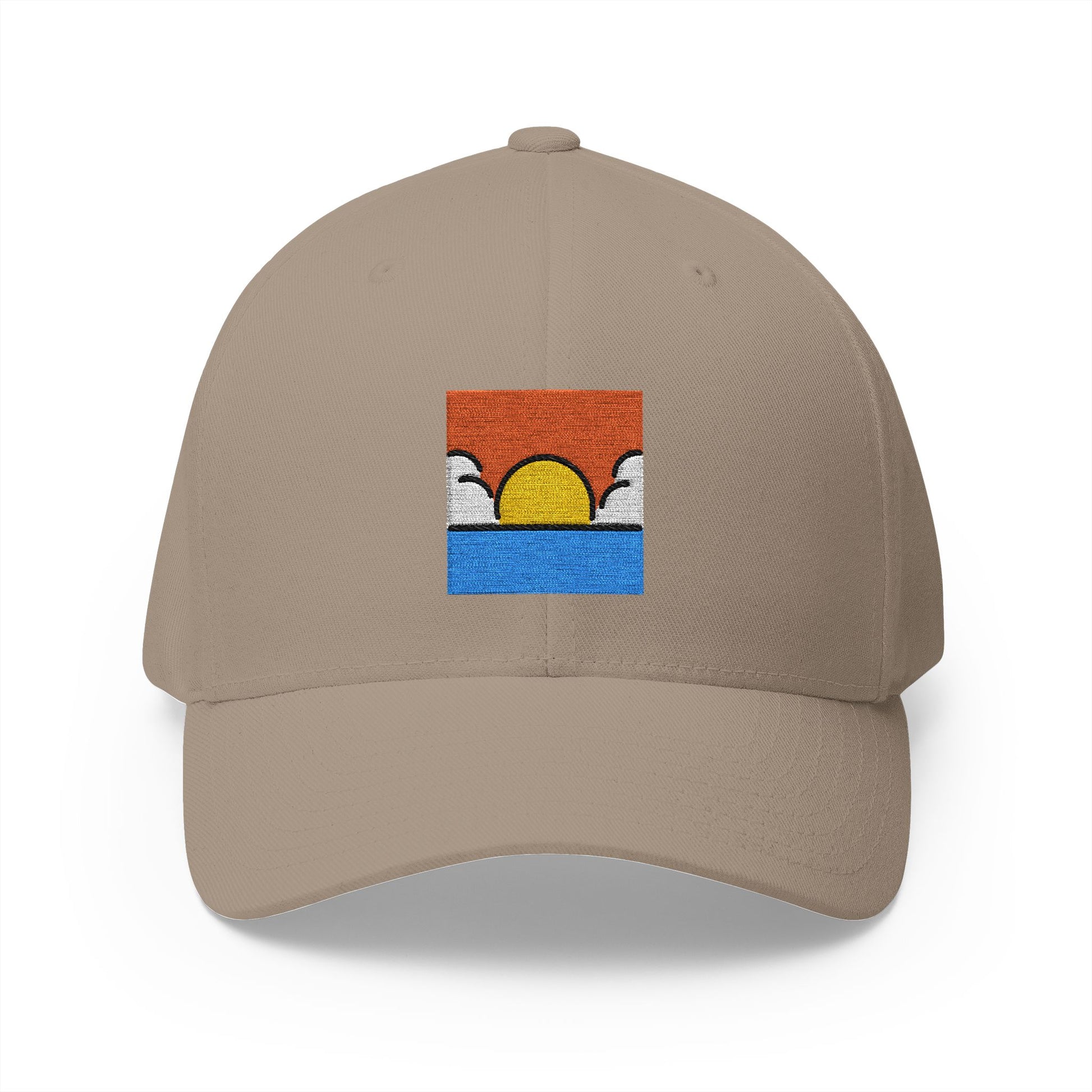 Sunrise Emoji Khaki Cap – Premium by Capmoji