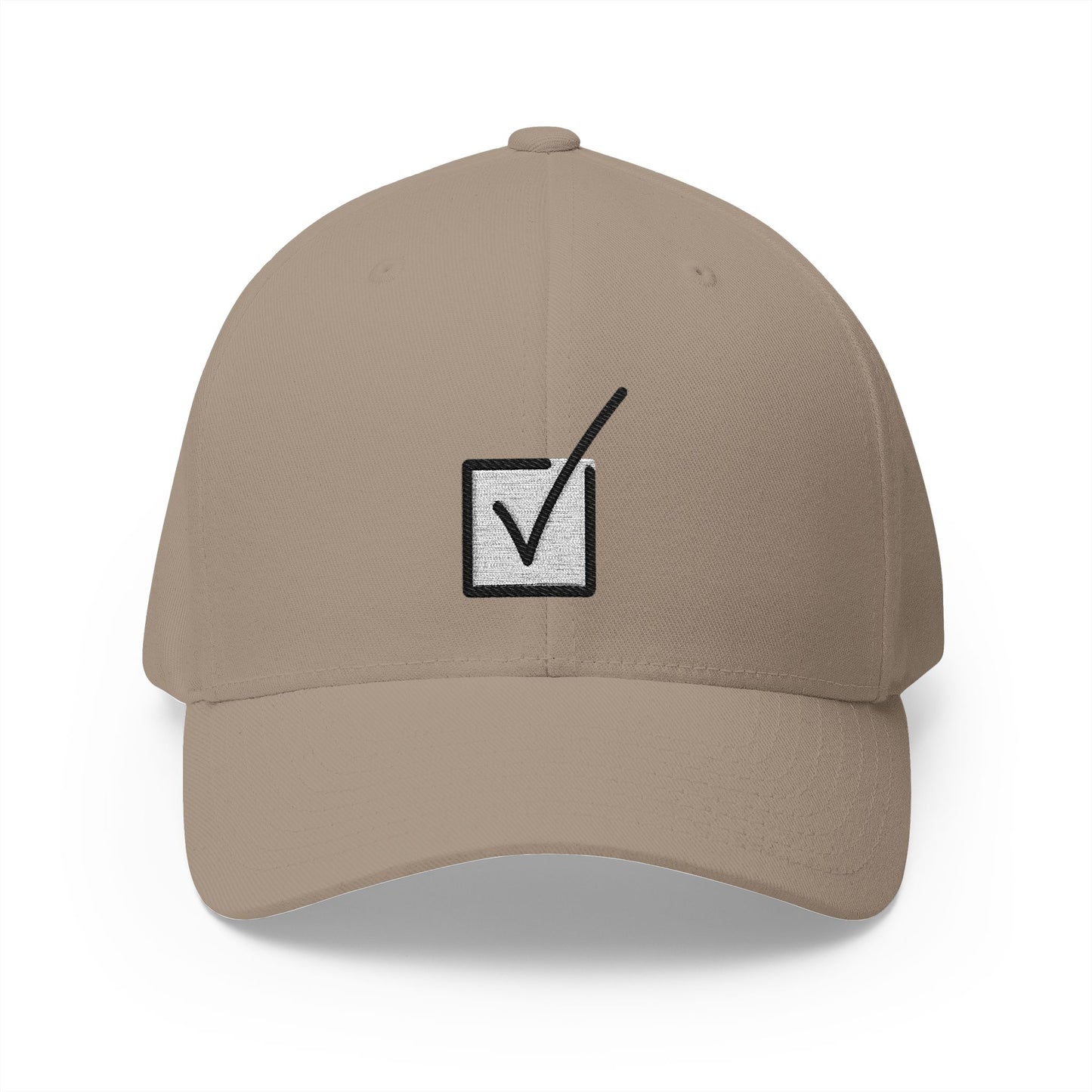 Check Box With Check Emoji Khaki Cap – Premium by Capmoji