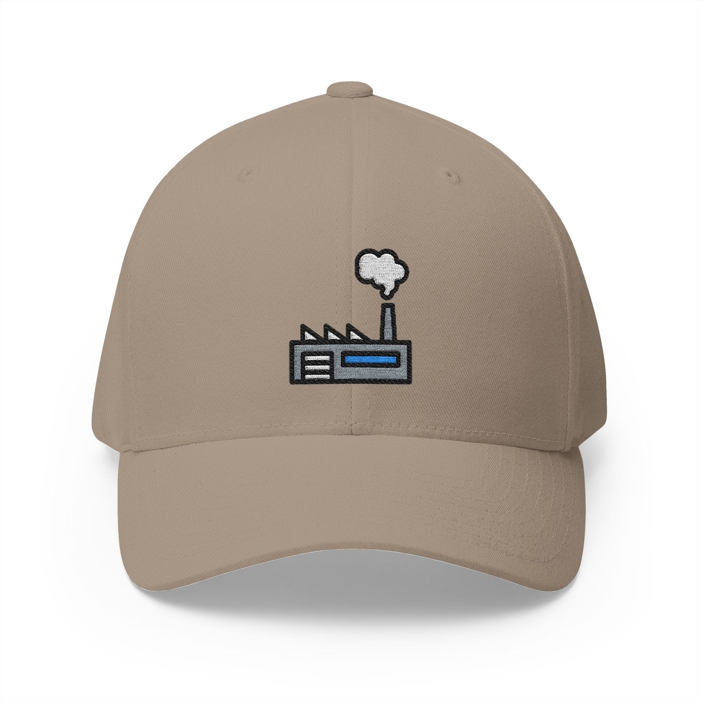 Exhaust Gases Factory Emoji Khaki Cap – Premium by Capmoji