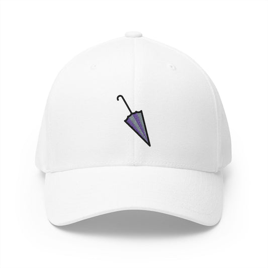 Closed Umbrella Emoji White Cap – Premium by Capmoji