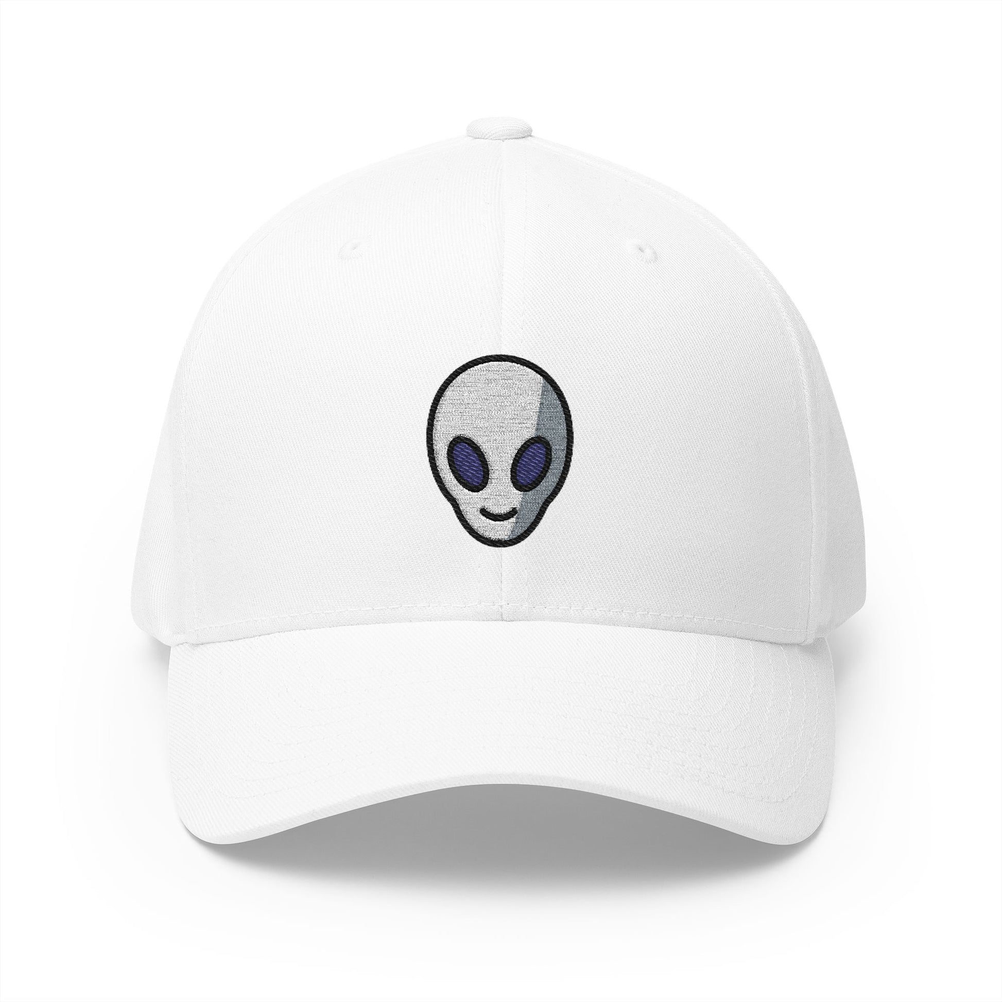 Alien Emoji White Cap – Premium by Capmoji