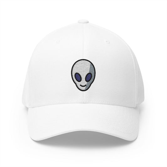 Alien Emoji White Cap – Premium by Capmoji