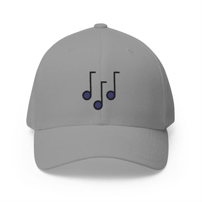 Musical Notes Emoji Grey Cap – Premium by Capmoji