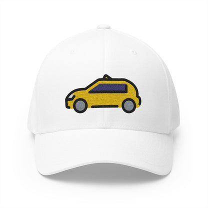 Taxi Emoji White Cap – Premium by Capmoji