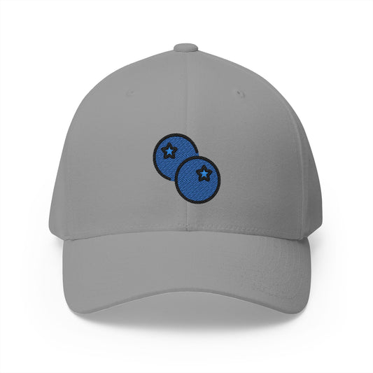 Blueberries Emoji Grey Cap – Premium by Capmoji