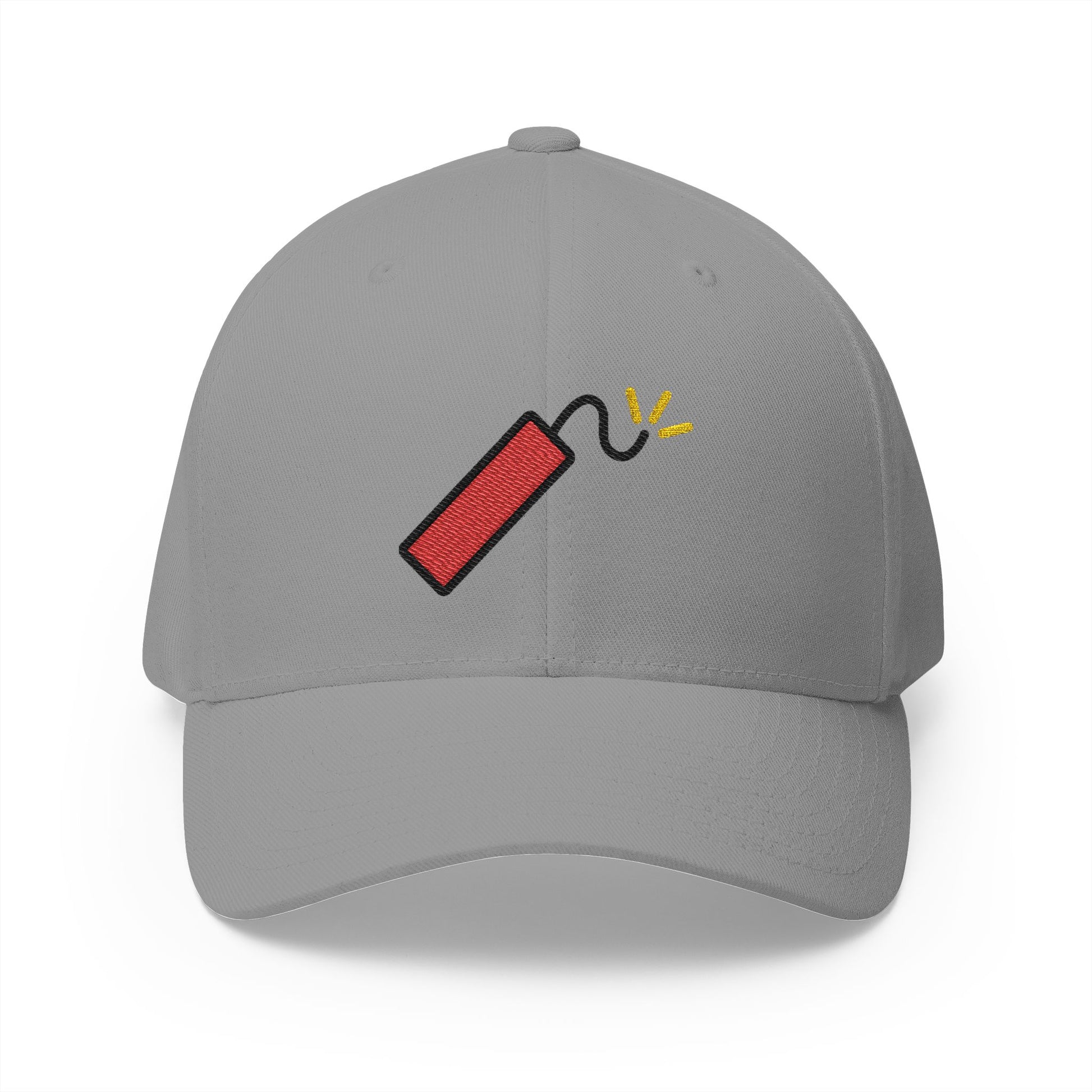 Firecracker Emoji Grey Cap – Premium by Capmoji
