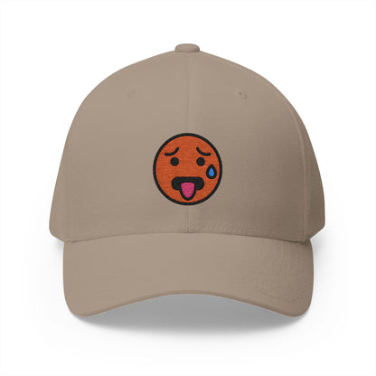 Hot Face Emoji Khaki Cap – Premium by Capmoji