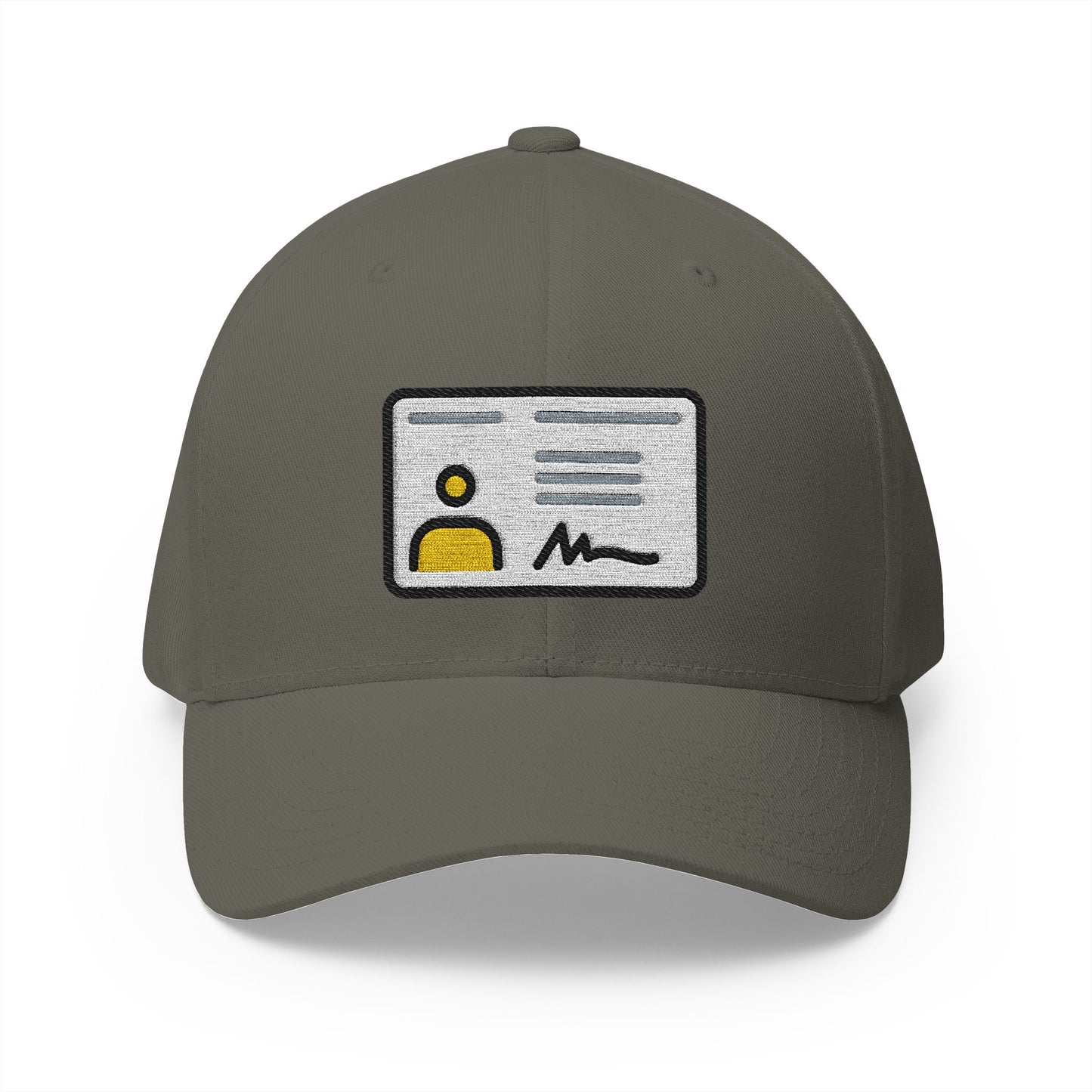 Identification Card Emoji Olive Cap – Premium by Capmoji